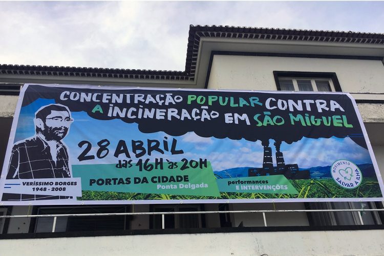 ARTAC Movimento Cívico Salvar a Ilha contra a incinerado em São Miguel